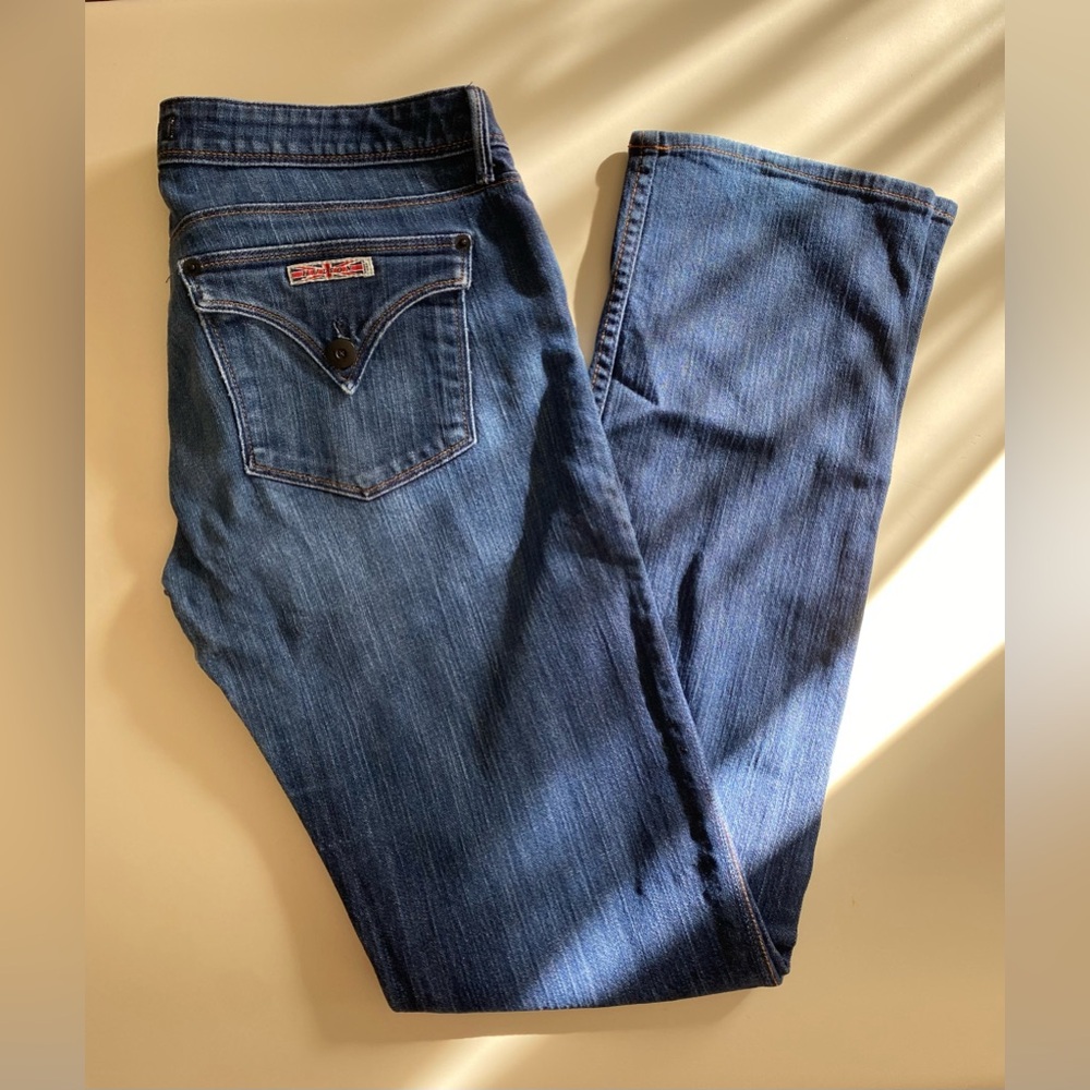 Hudson Jeans Dark Blue Straight Leg Denim